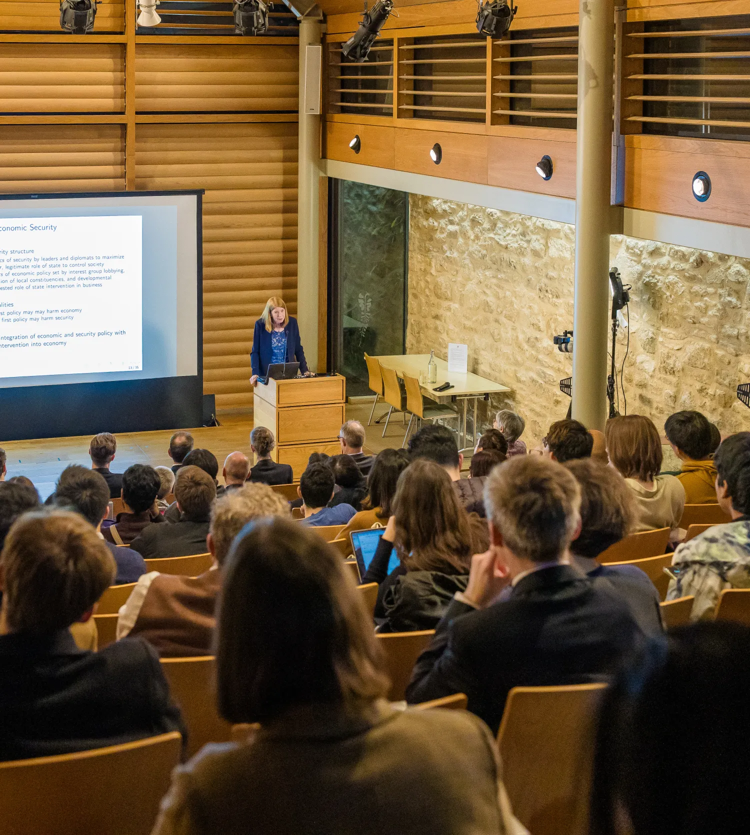 image of a lecture taking place