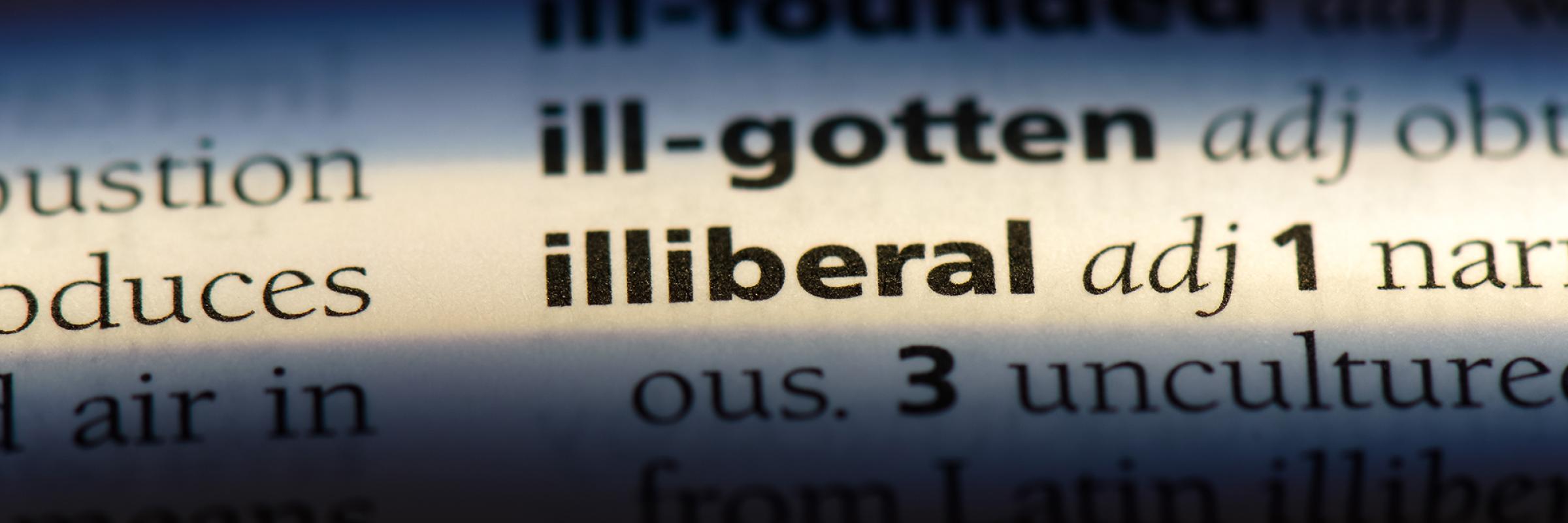 'ill-gotten' and 'illiberal words' highlighted in a dictionary